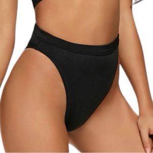 Dixperfect NWT Solid Black High Swimsuit Bottom NEW Size XL